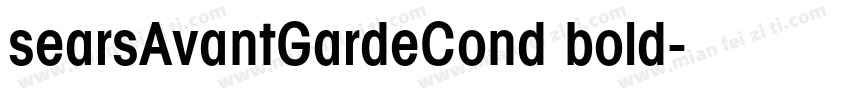 searsAvantGardeCond bold字体转换